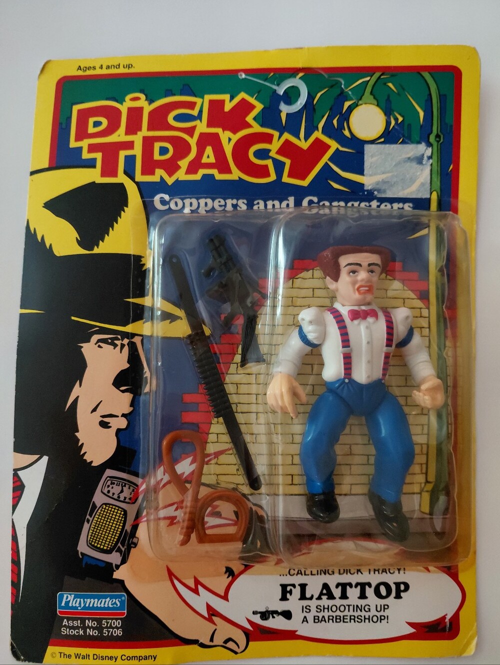 New Rare Vintage Flattop Action Figure Dick Tracy & Gangsters Set